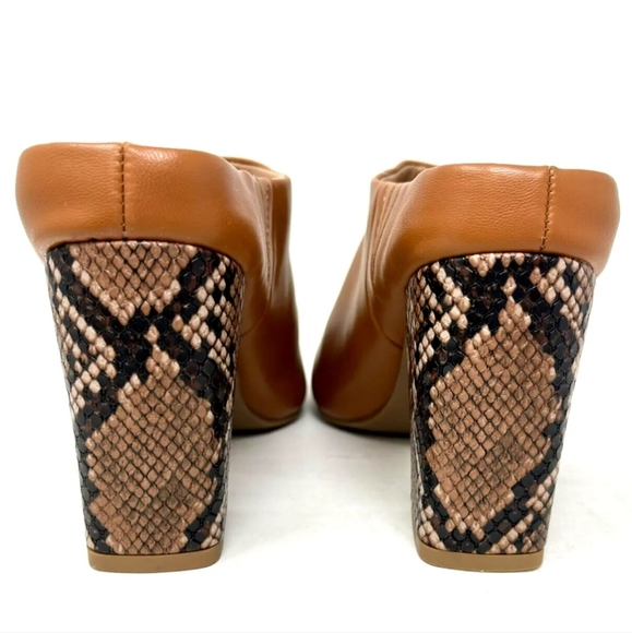 Women's Cognac Paula Memory Foam Mule Heels - Picture 4 of 4